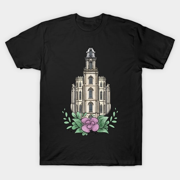 Manti LDS Temple T-Shirt by trippyart